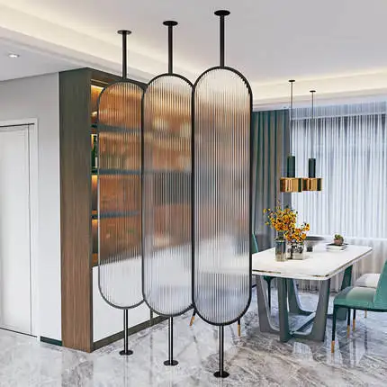 Decorative glass office partition separating screens manufacturing room divider partition wall divider