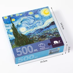Miniwhale Free sample 500 pieces puzzle  OEM fire balloon mountain view jigsaw  puzzle eco friendly package