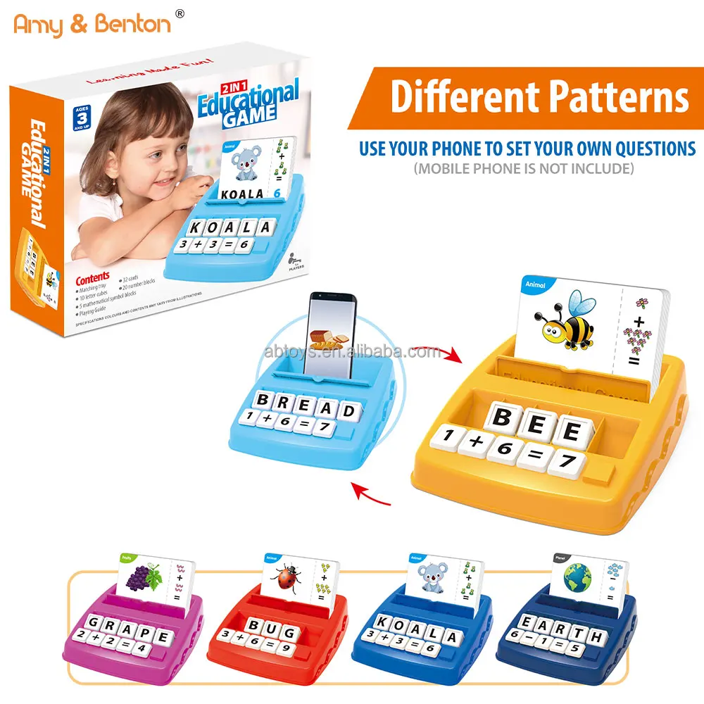 2 in 1 Kids Matching Letter Games Toys Educational Games for Children Learning Boys Girls Christmas Birthday Gifts