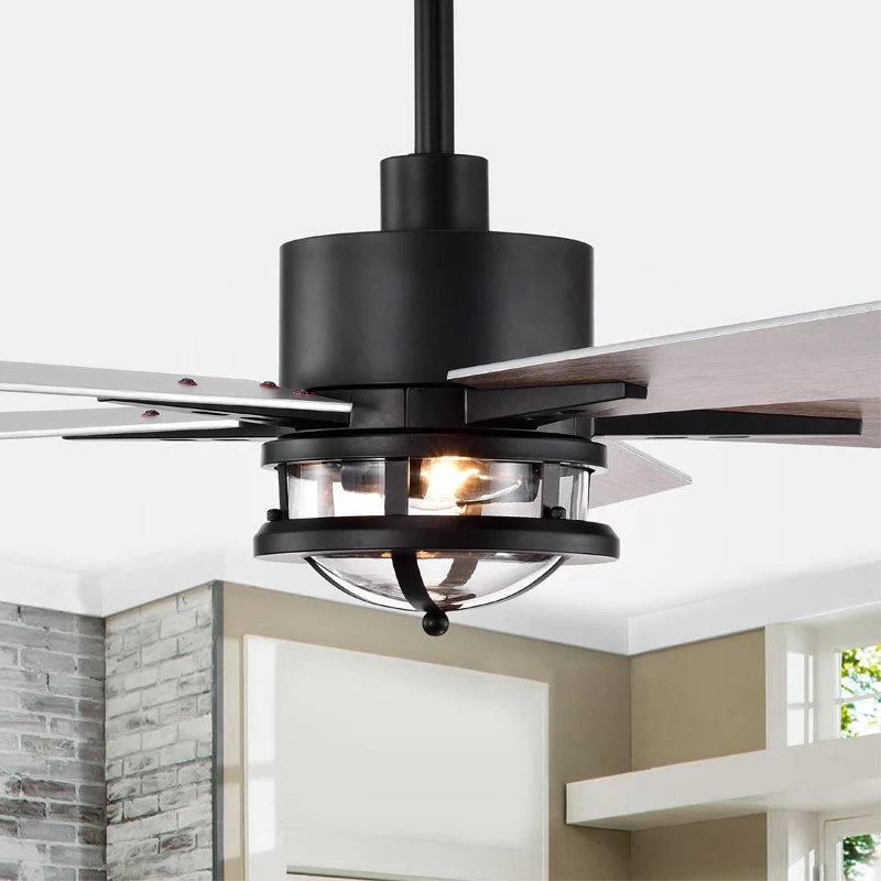 Modern ceiling fan 5 Best Wood Wooden Blades DC Motor Decorative Ceiling Fan With Light and remote control