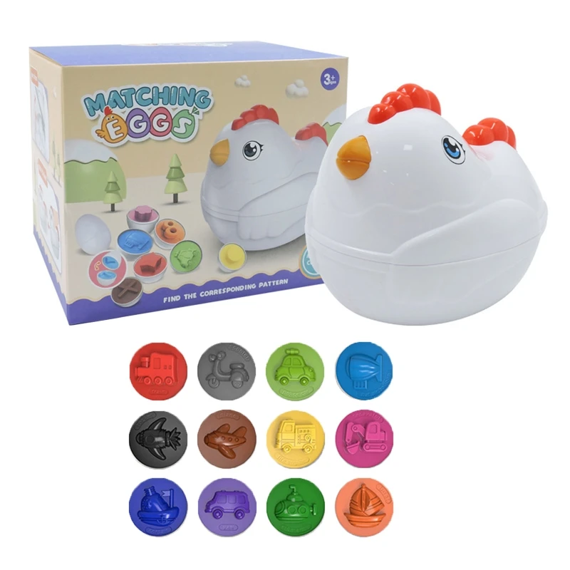 Drag Chicken Egg Puzzle Game Baby Toys Baby Educational Toy Color Recognize Shape Match Nuts Bolts Screw Training Toy Toddler Gi