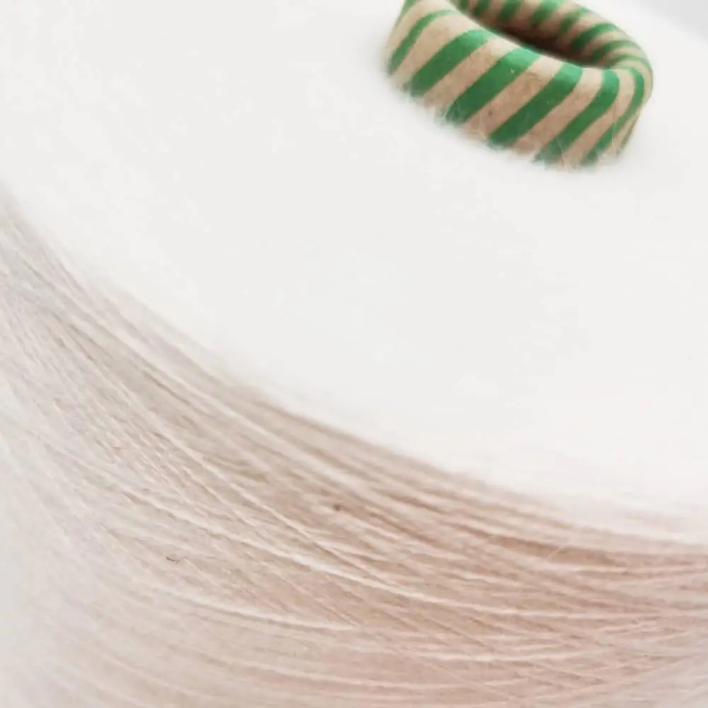 High elastic rabbit wool like core spun yarn viscose and nylon and polybutylece terephthalate blended yarn 28S/2,48NM/2