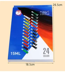 24 colors 15ml acrylic paint Graffiti Waterproof Paint Set crafts 4 all paint