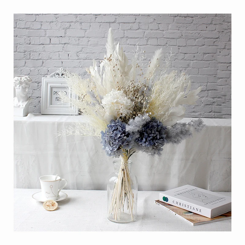 Популярные натуральные украшения для дома в стиле бохо, свадебные центральные части, гостевые подарки, букет для сухих растений, пампасная трава, сушеные цветы