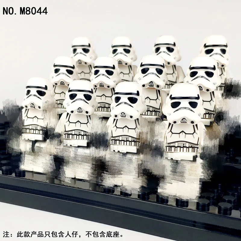 Cheap Plastic Bricks 12pcs/set White Clone Trooper Storm Figures Soldiers Mini  Compatible Building Blocks Toys for kids