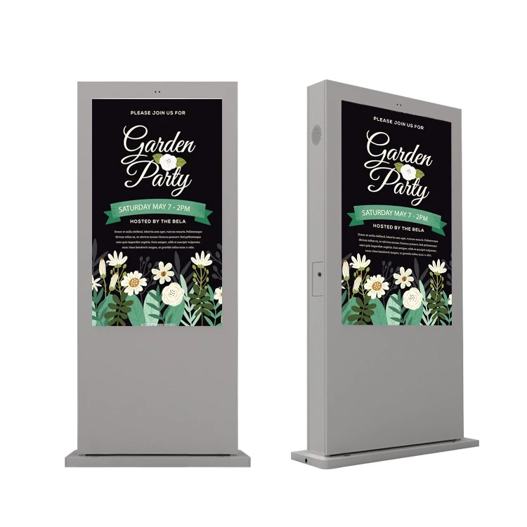 Restaurant Touch Screen Kiosk 32 Floor Standing Led Outdoor Weatherproof Vandalproof Anti Reflective Digital Signage