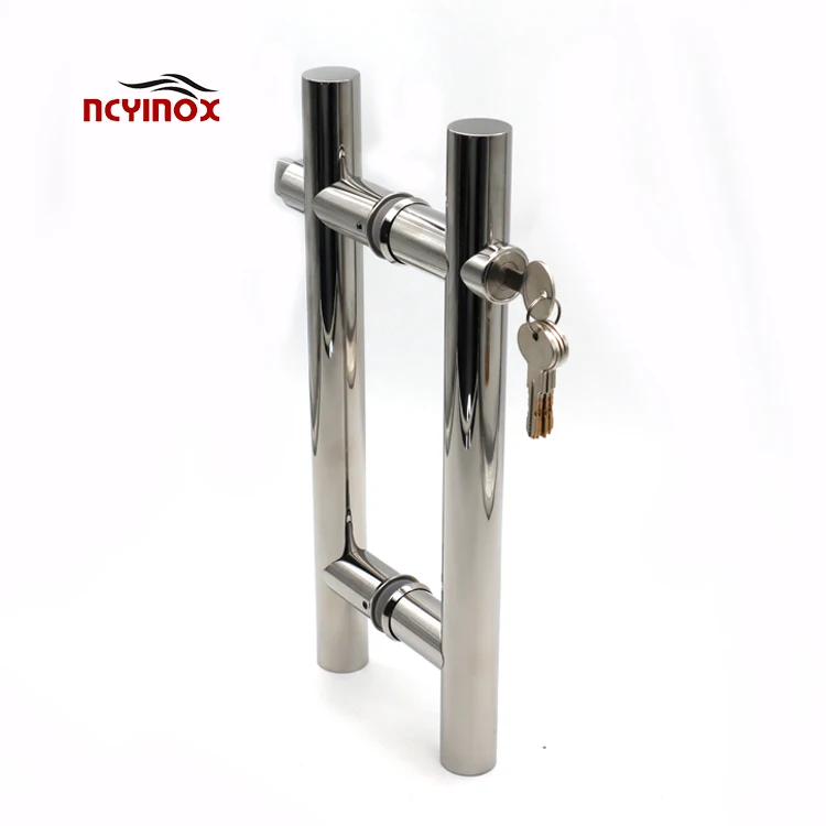 Ручка дверного замка H-образной формы из нержавеющей стали 304, внутренние дверные ручки с замком