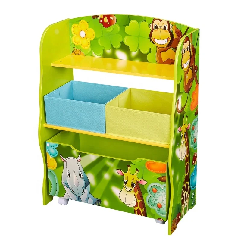 Детский Органайзер Toffy & Friends Jungle Deluxe на 2 полки с ящиком для хранения и 2 корзинами