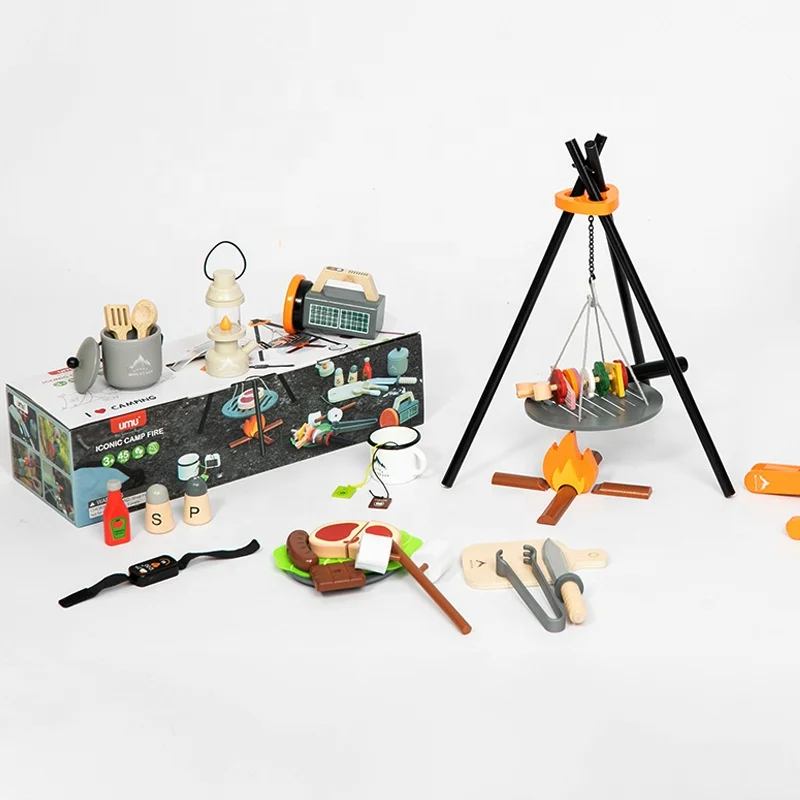 Заводские детские игрушки Забавный Деревянный кухонный набор для ролевых игр и кемпинга безопасный костер игрушка пикника детей