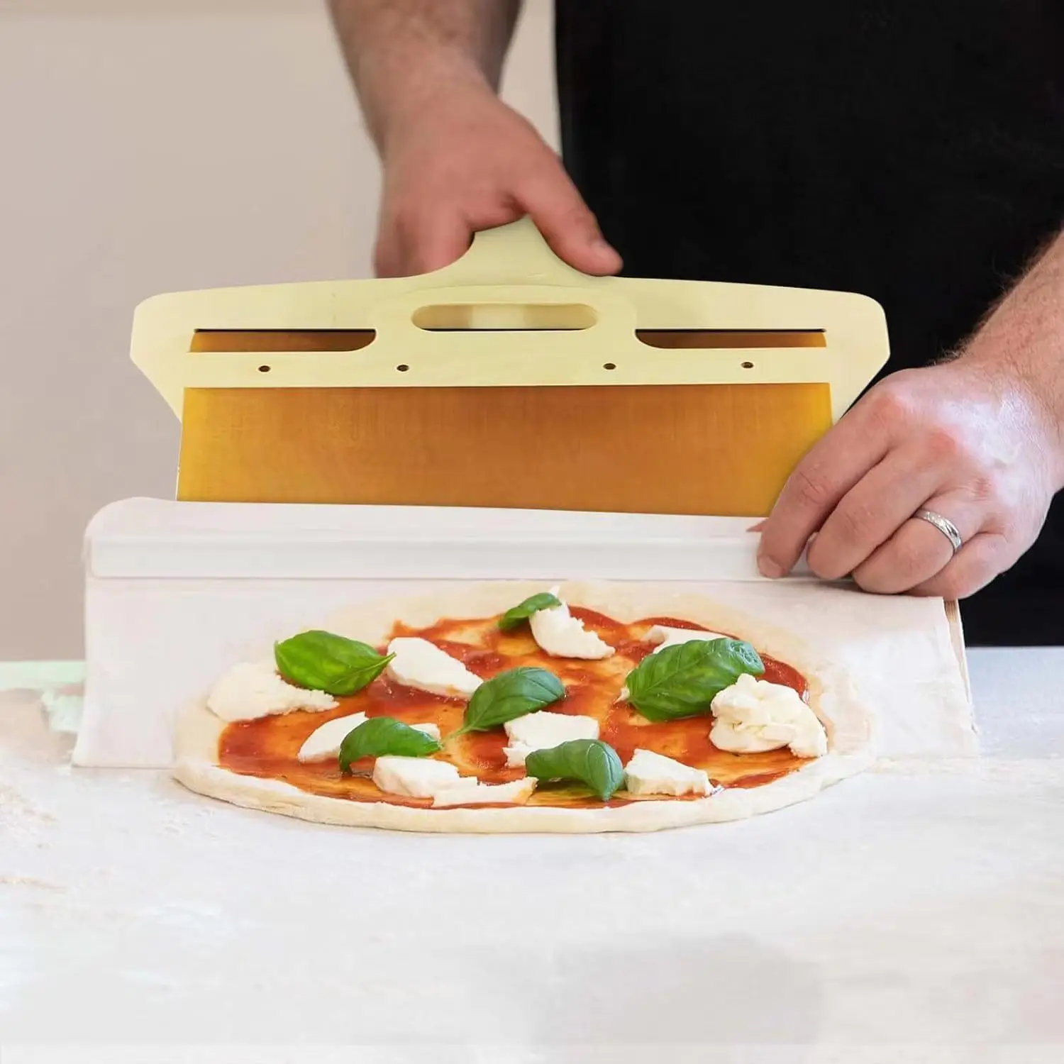 Bamboo spatula folding Pizza Spatula with Handle Slider Peel for Perfect Transfer Oven-Suitable Kitchenware Boxed