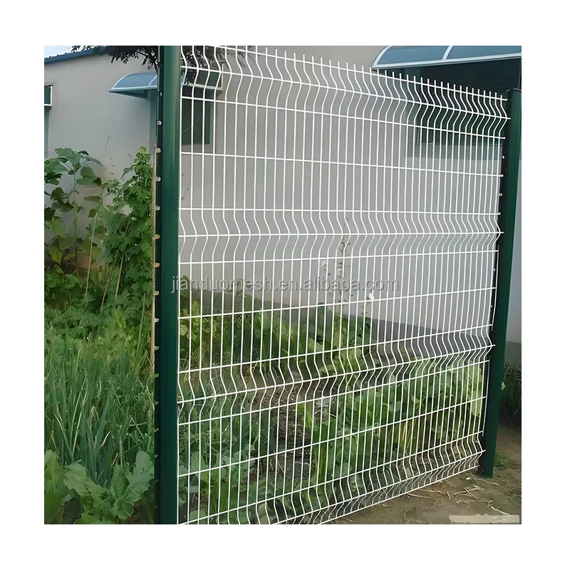 Color Painted Triangle Bending 3D Galvanized Welded Wire Mesh Fence Panels