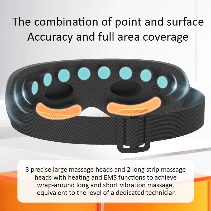 High frequency eyes care device vibration bluetooth ems eye massager steam massager eye mask