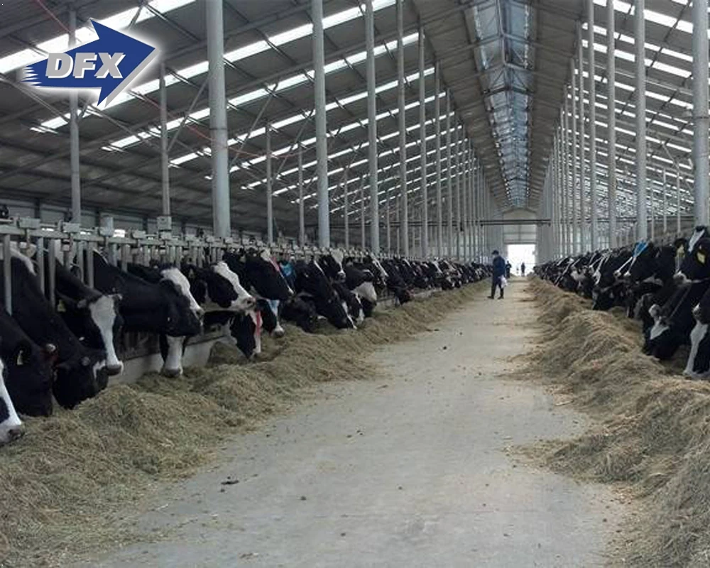 Экономичное переработанное с легким стальным каркасом здание для цыплят/свиней/коров