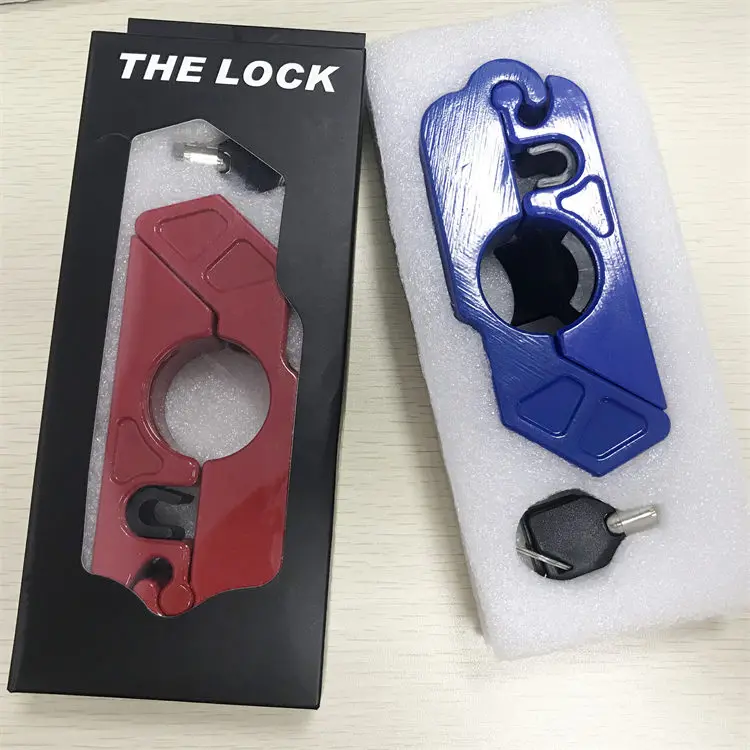 Motorcycle Handle Grip Lock Security Anti-theft Aluminium