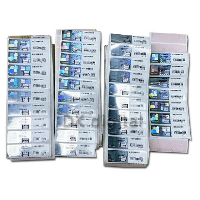Windows 11  Professinal /Windows 11 Pro COA Sticker 6 Months guaranteed DHL Free Shipping Silver Color(1 set= 10 pcs)