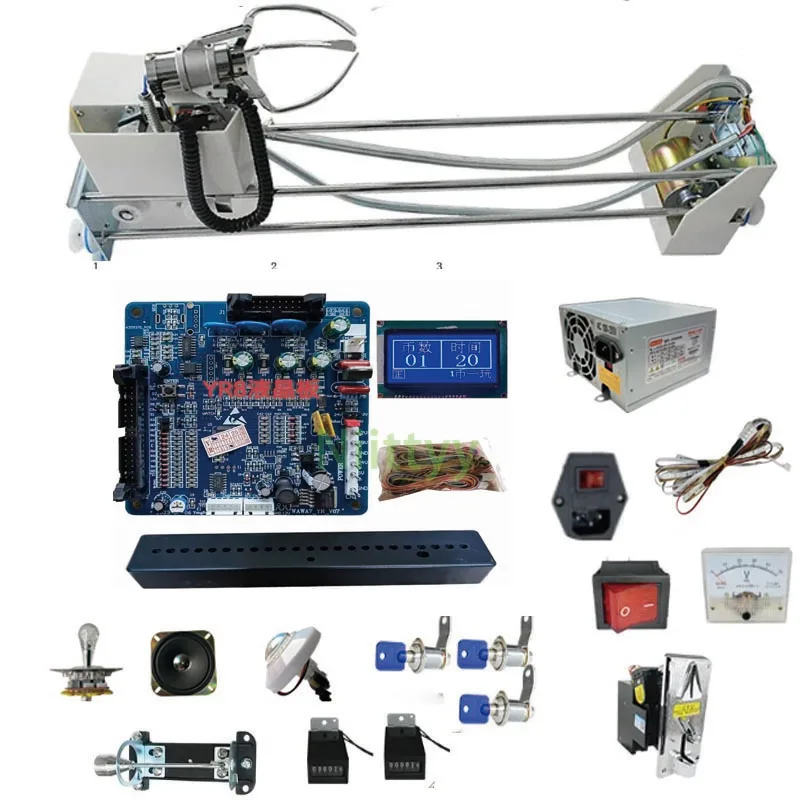 Кукла кран торговый автомат набор «DIY» 71 см козловой wifi черная игровая доска джойстик кнопки монетоприемник датчик дисплея
