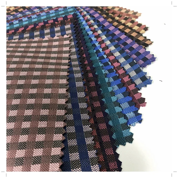 
Modern design fancy unique check small houndstooth jacquard fabric for men suit 