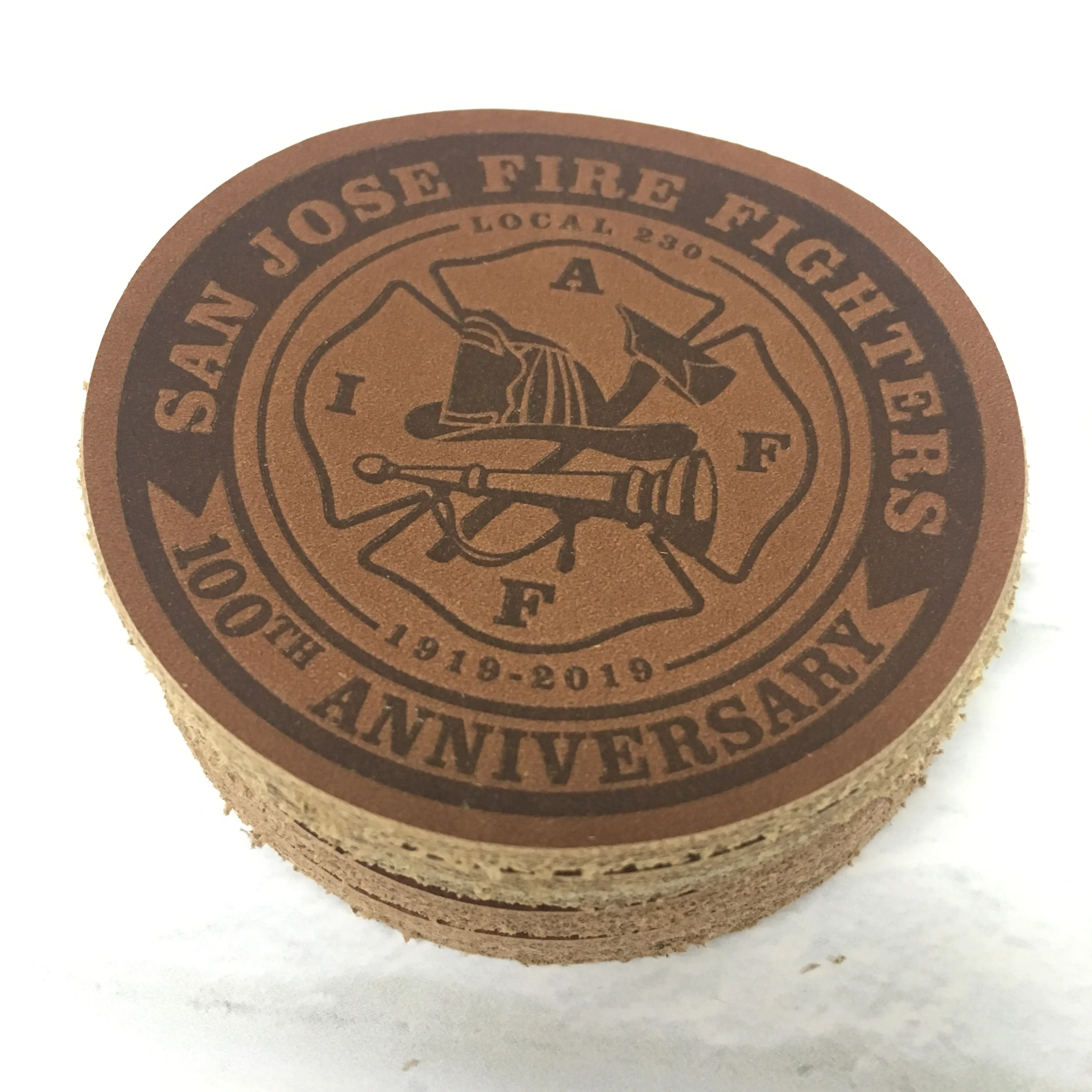 Custom Logo printed Leather Patches labels  leather badge