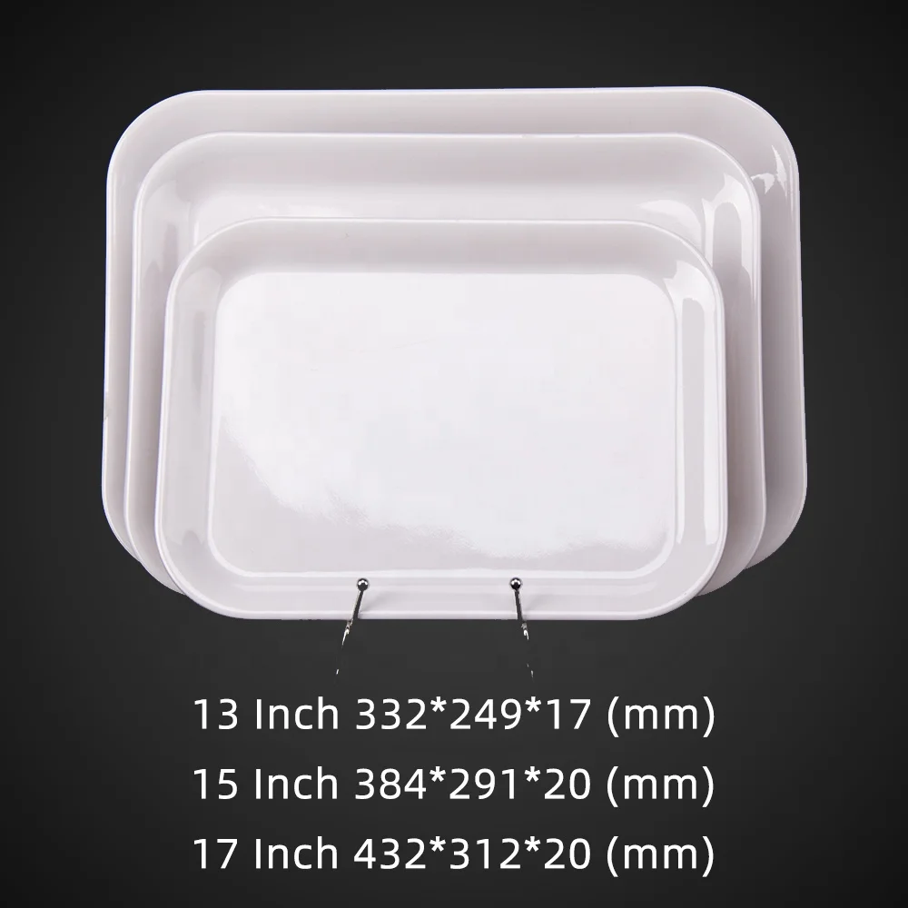 
Trade Assurance Restaurant Hotel Service Tray Cheap Plastic Fast Food Tray Melamine Food Serving Tray 