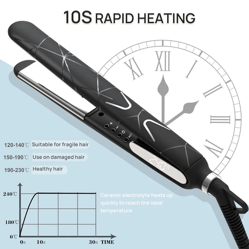 new MCH nano titanium flat irons 450 degrees hair flat iron wholesale private label flatirons hair straightener