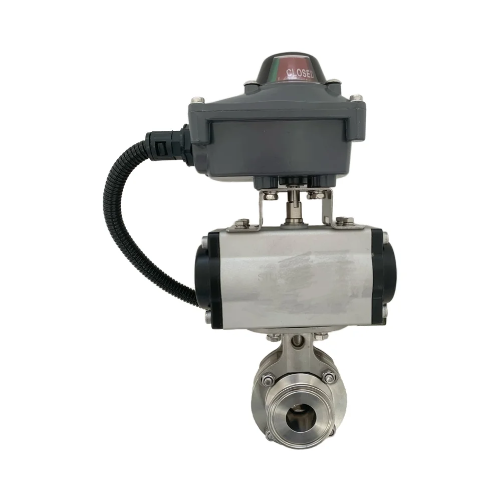 High Quality Stainless Steel 304/316 Solenoid Valve Pneumatic Actuator Ball Valve Water Gas Acid Oil Manual Customizable OEM