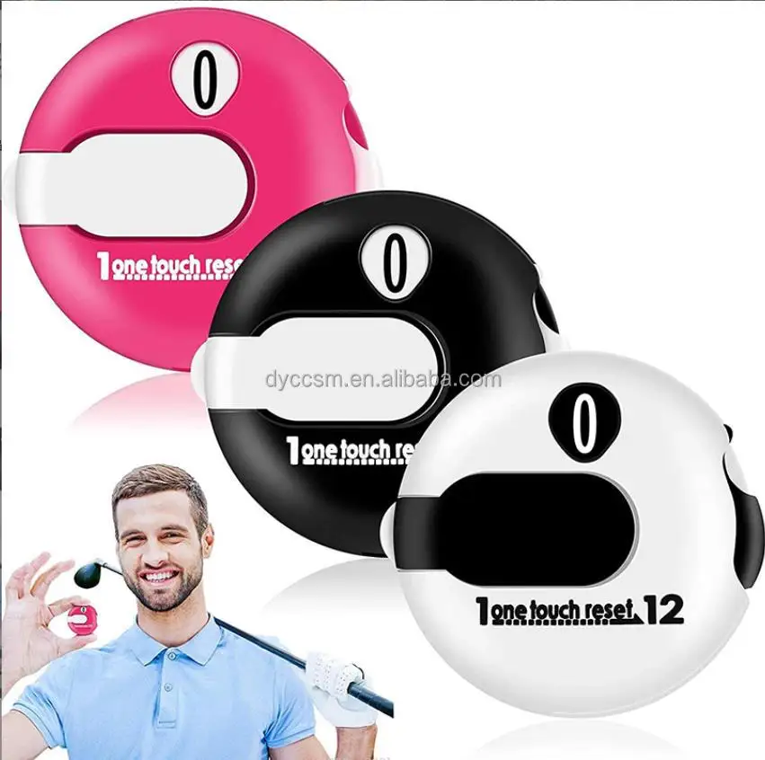 Wholesale Golf Score Counter Golf Stroke Clicker With One Touch Reset For Golf Course Scorekeeper Mitten Clip Pole Counter