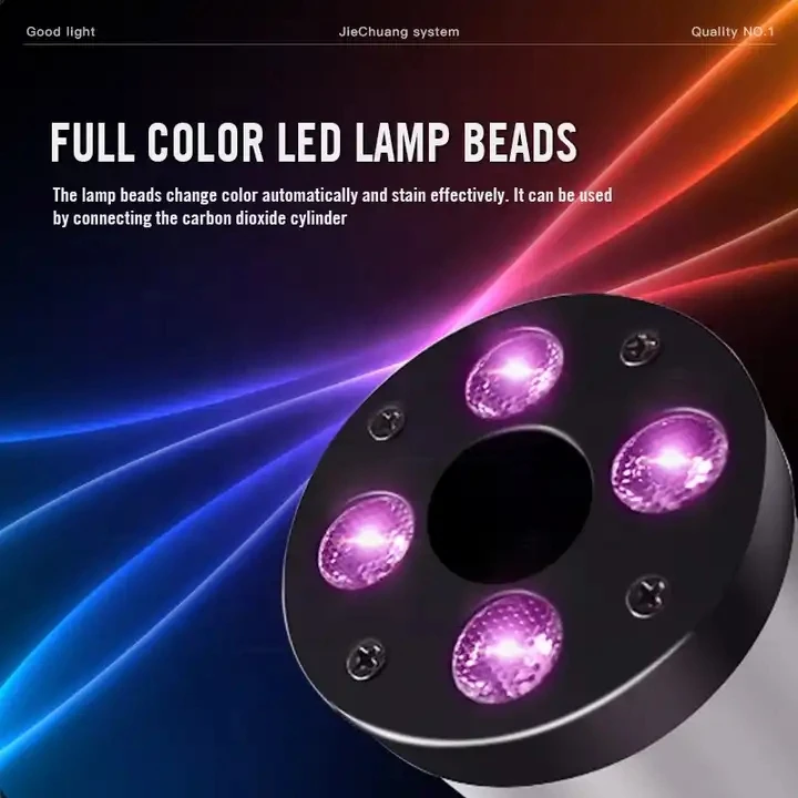 RGB Led DJ Stage CO2 Jet Machine Special Effect Fogger Smoke Gun For Nightclub Bar Party