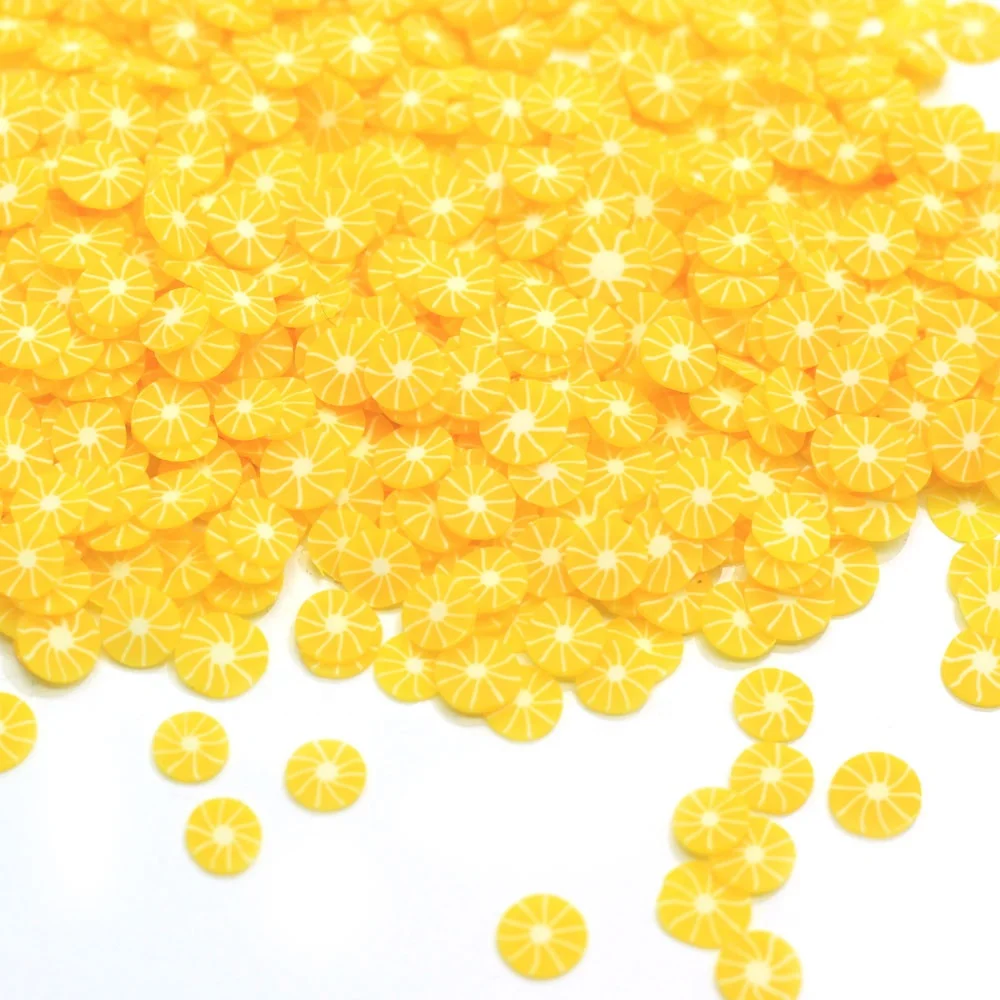 
Fruits Polymer Hot Soft Clay Sprinkles Plastic Mud Particles Peach Lemon Red Pomelo Hami Melon Slice For Diy Craft 