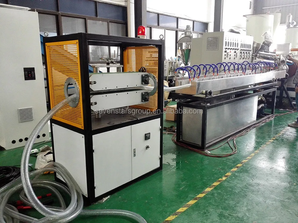 Soft PVC Plastic spiral Steel Wire Reinforced Pipe Hose extruder machine