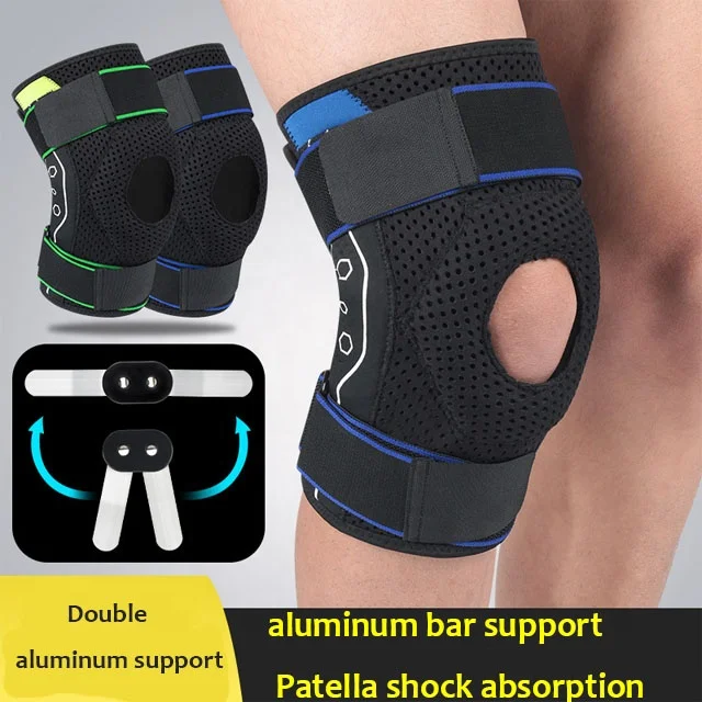 Adjustable knee compression brace Kneelet Kneecap brace silicone knee pads patella support foldable aluminum strip