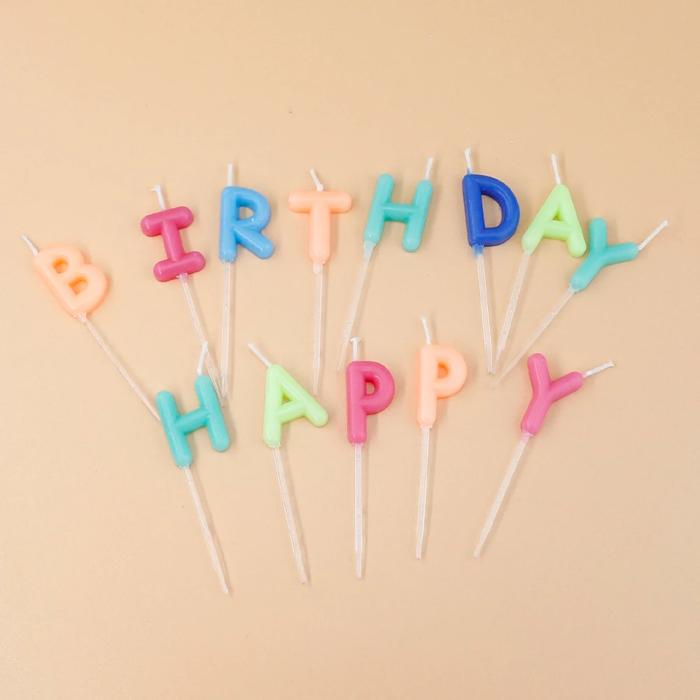 Birthday Candles Wholesale Decorative Birthday Candles With Happy Birthday Shape words candles