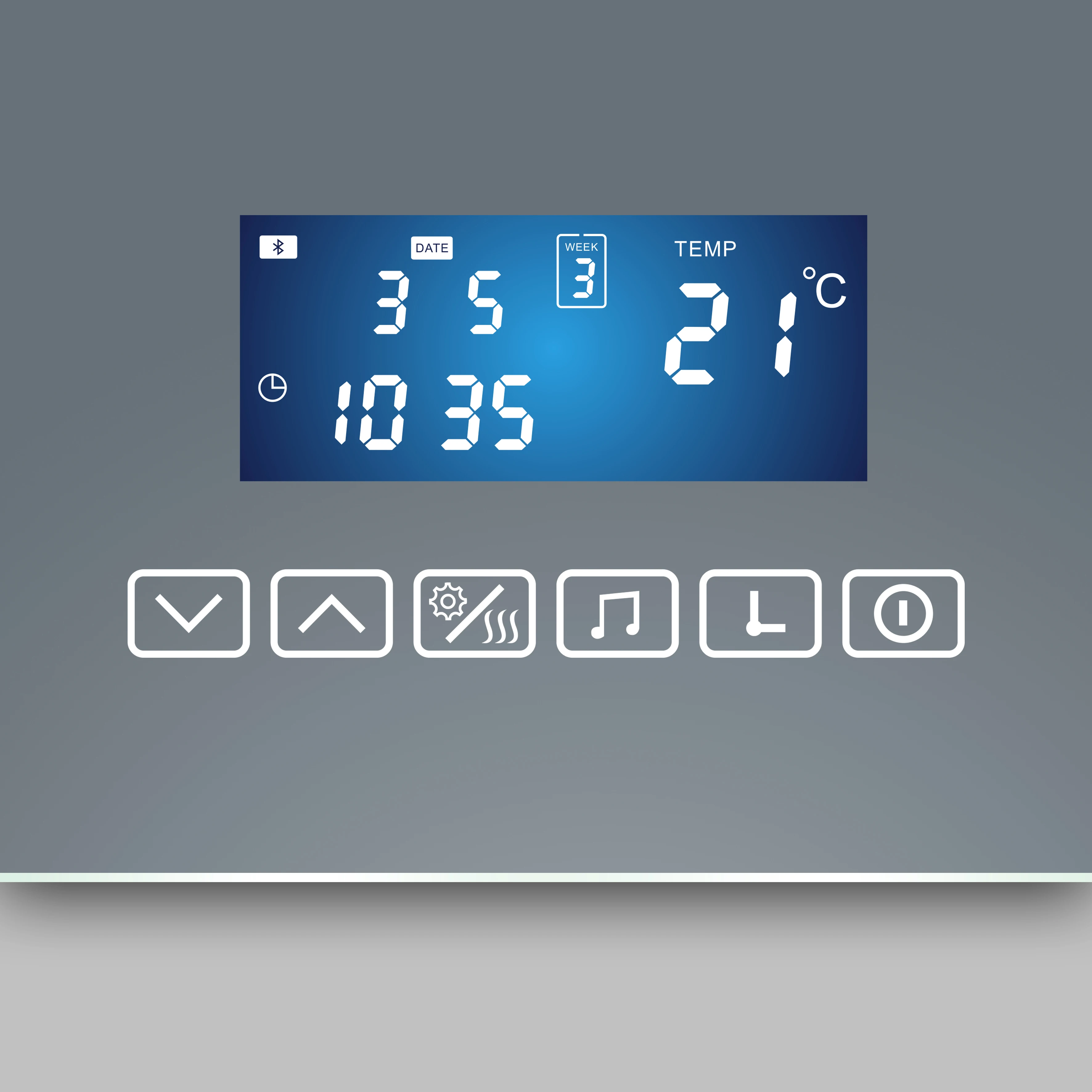 LED Smart Rectangle Wall Mirror with Touch Screen TV Magic Illuminated Bathroom Mirror for Apartment Gym Salon Use