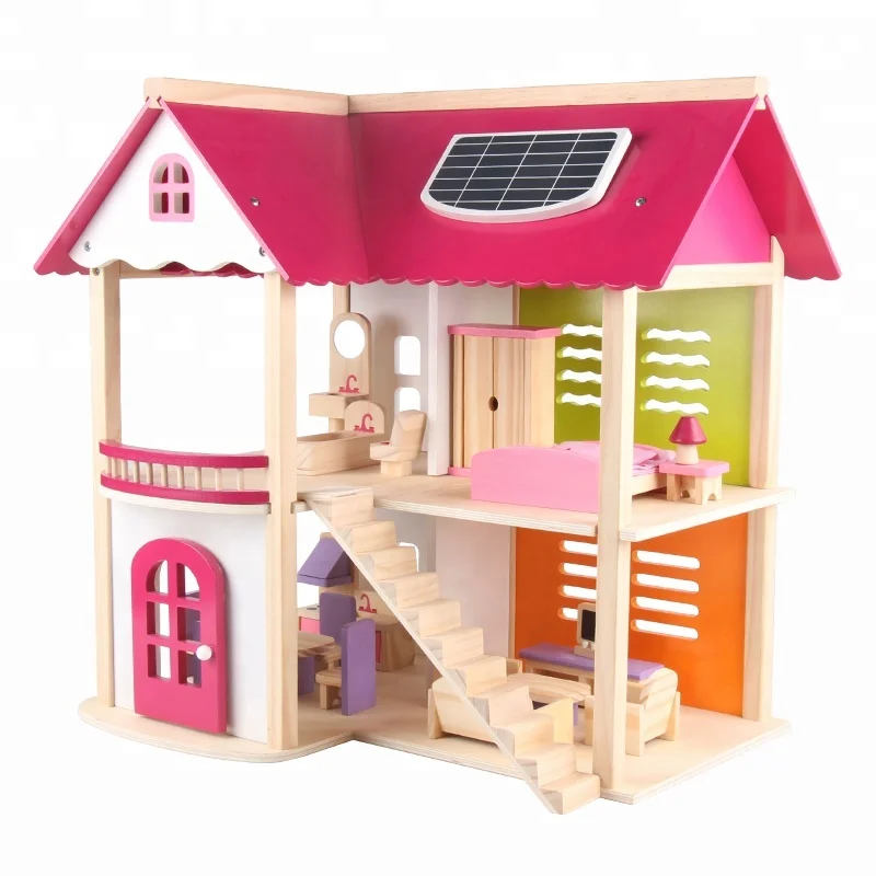 Baby Usa Toy Doll House Wooden Toys Montessori Kids