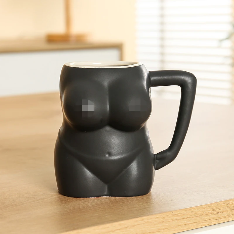 Creative Color Glaze Sexy Woman Body Coffee Mug Stoneware High Temperature Tea Cup For Home Coffee Store Hotel Decorative