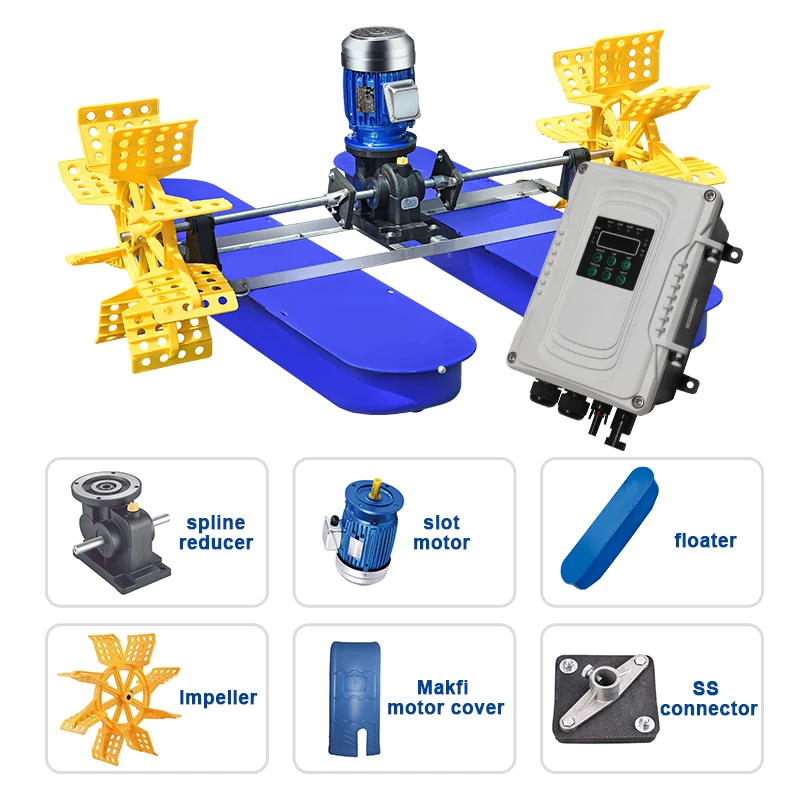 floating solar fountain pump pond aerator aquaculture solar powered aerator