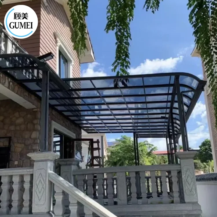 Outdoor Patio Aluminum Canopy Awning For House Waterproof Polycarbonate With metal Frame Awnings Canopy