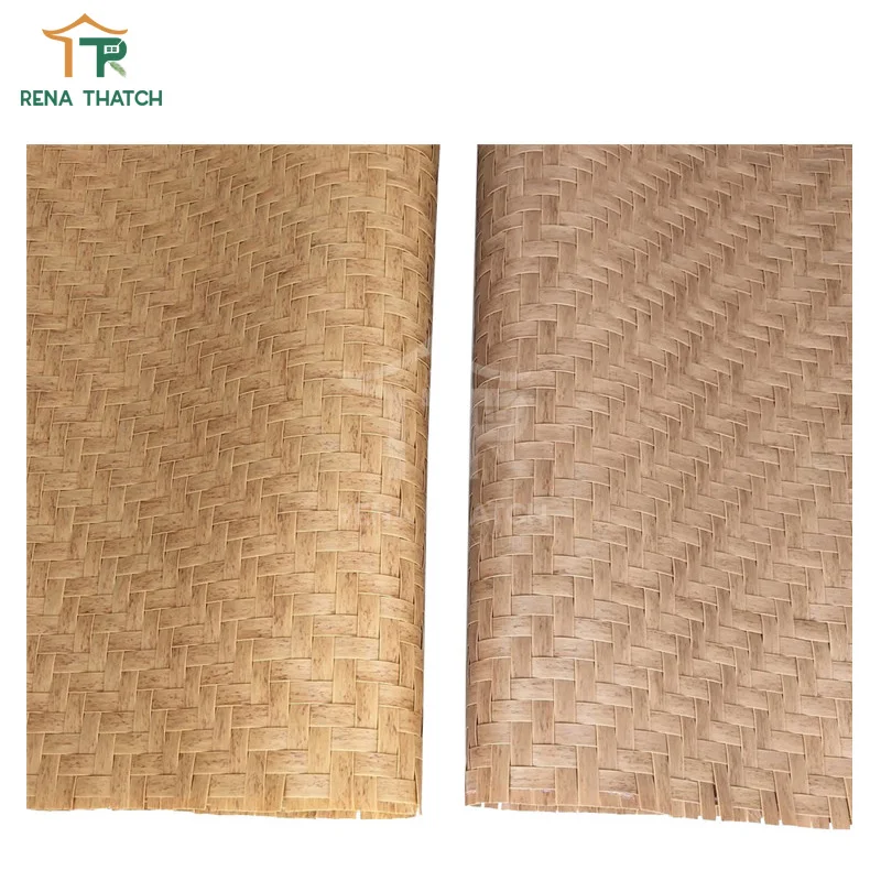 New design house ceiling plastic rattan knitting woven mat synthetic rattan weaving material