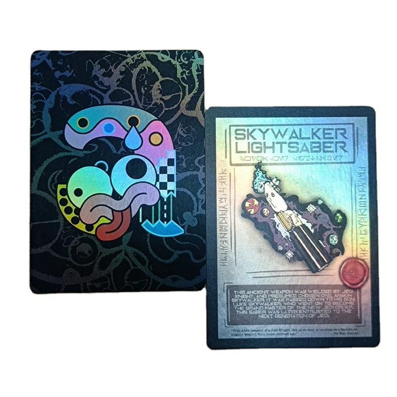 OEM Low MOQ быстрая настройка игровых карт yugioh карты печать голографическая торговая карта без упаковки