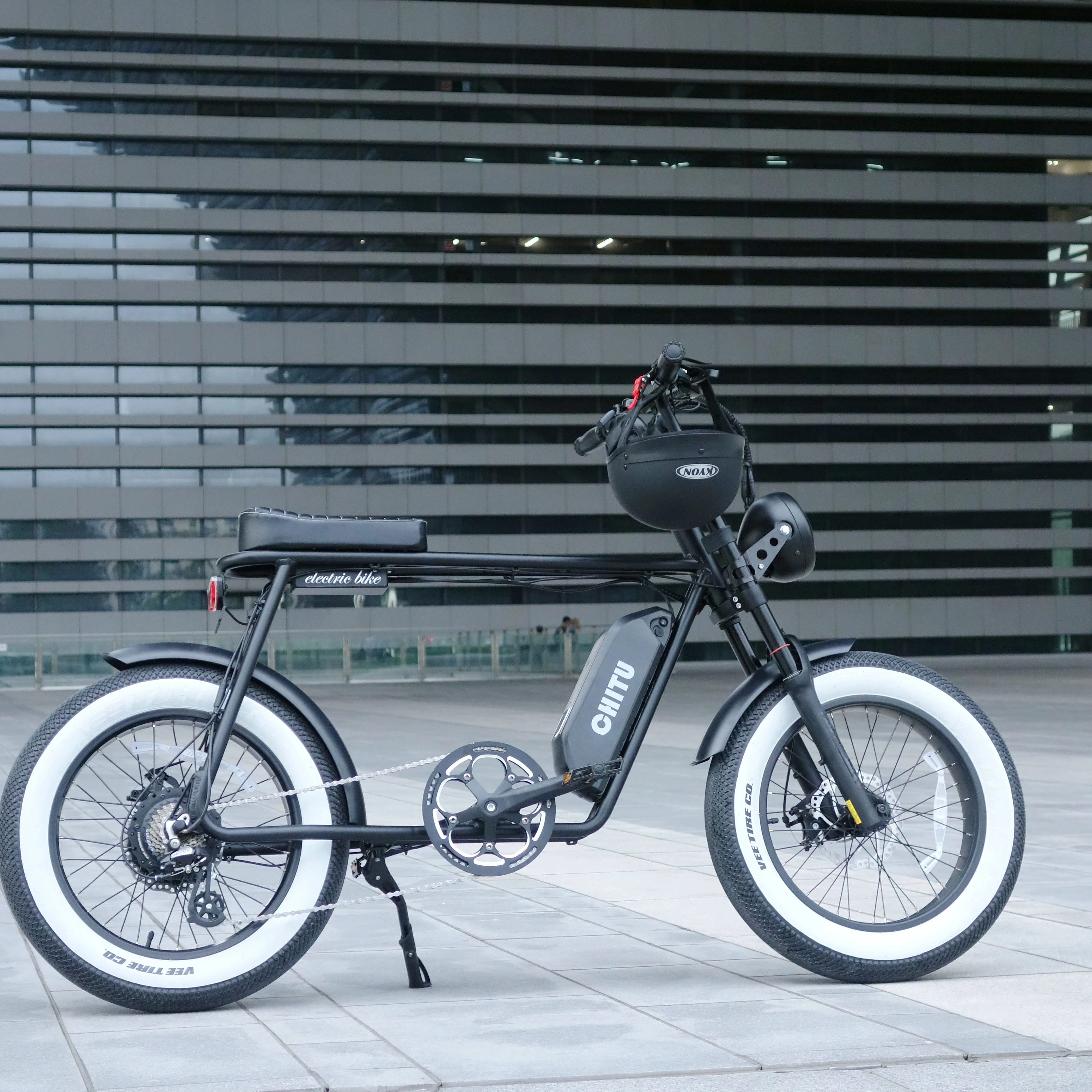 TEENESS Hot Selling Ebike 20 Inch Dual Suspension Retro Moped Style Fat Tire Electric E Bike With Storage Box For Usa