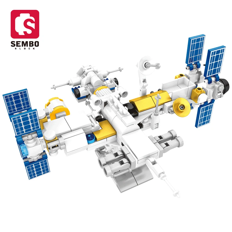 Конструктор Sembo 203041-203056 астронавт ракета Вознесения космическая станция куклы детские развивающие конструкторы наборы строительных блоков игрушки