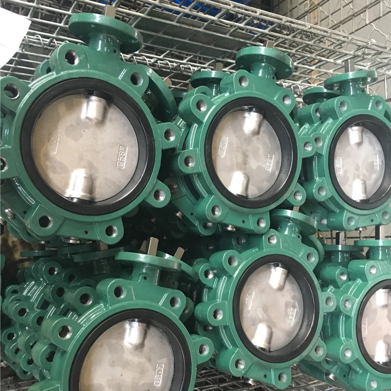 DIN D71X-16 Handle Butterfly Valve Ductile Iron 304 PTFE Soft Sealing Stainless Steel Board Manual Clamp Pin Butterfly Valve