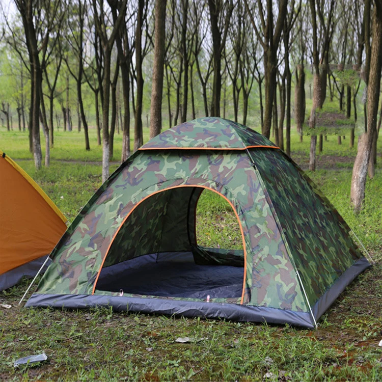 Outdoor camping folding automatic tent 3-4 people beach easy to open single tent