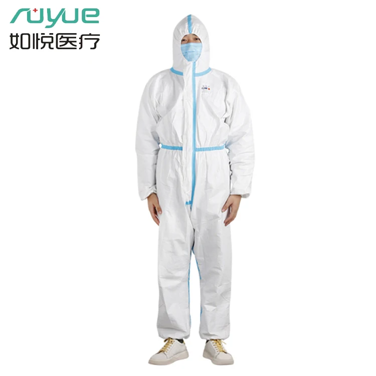 Ruyue Non Woven Medical Protective Gear Suit Products Personal Hood Equipment Ppe Safety Construct Cover Gown Clothing