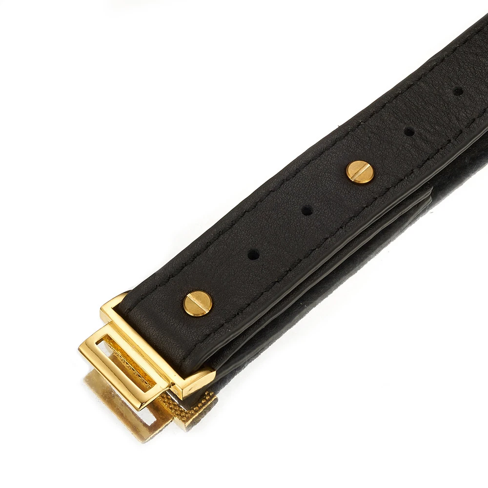 Custom Top Layer Cow Leather Dog Collar Collar With Diamond Dog Chains Pet Supplies For Dog Training Collar