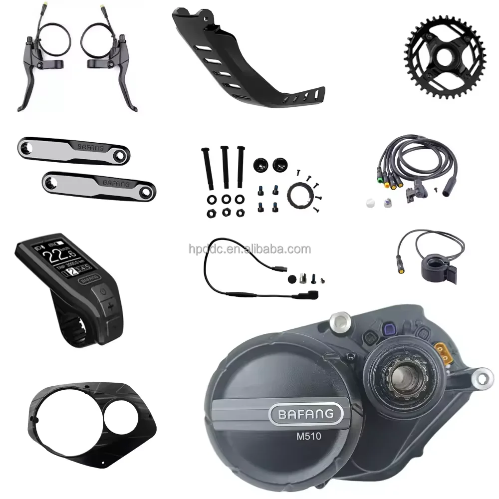 BAFANG M510 G522 250w 36v 43v 48v bicicleta eléctrica motor central kit with DP C244 lcd display