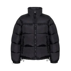 2021 New fashion cotton-padded jacket casual winter men stand collar jacket solid colors bread down coat men