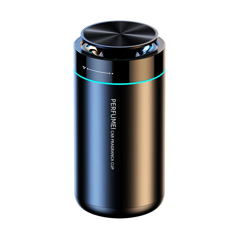fancy car air freshener luxury alloy perfume electric fragrance aroma diffuser solid balm ointment cup with color ambient light