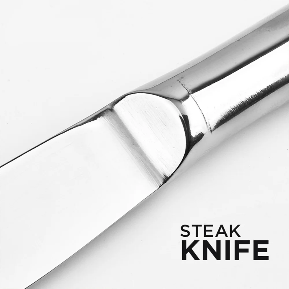 Popular stainless steel meat cutting blade kitchen steak knife set knives blanks with hollow handle / custom damascus