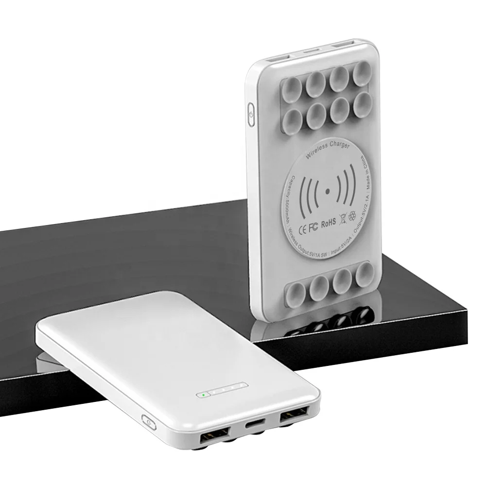 5000Mah присоска банк силы беспроводной для универсального телефона с функцией зарядки