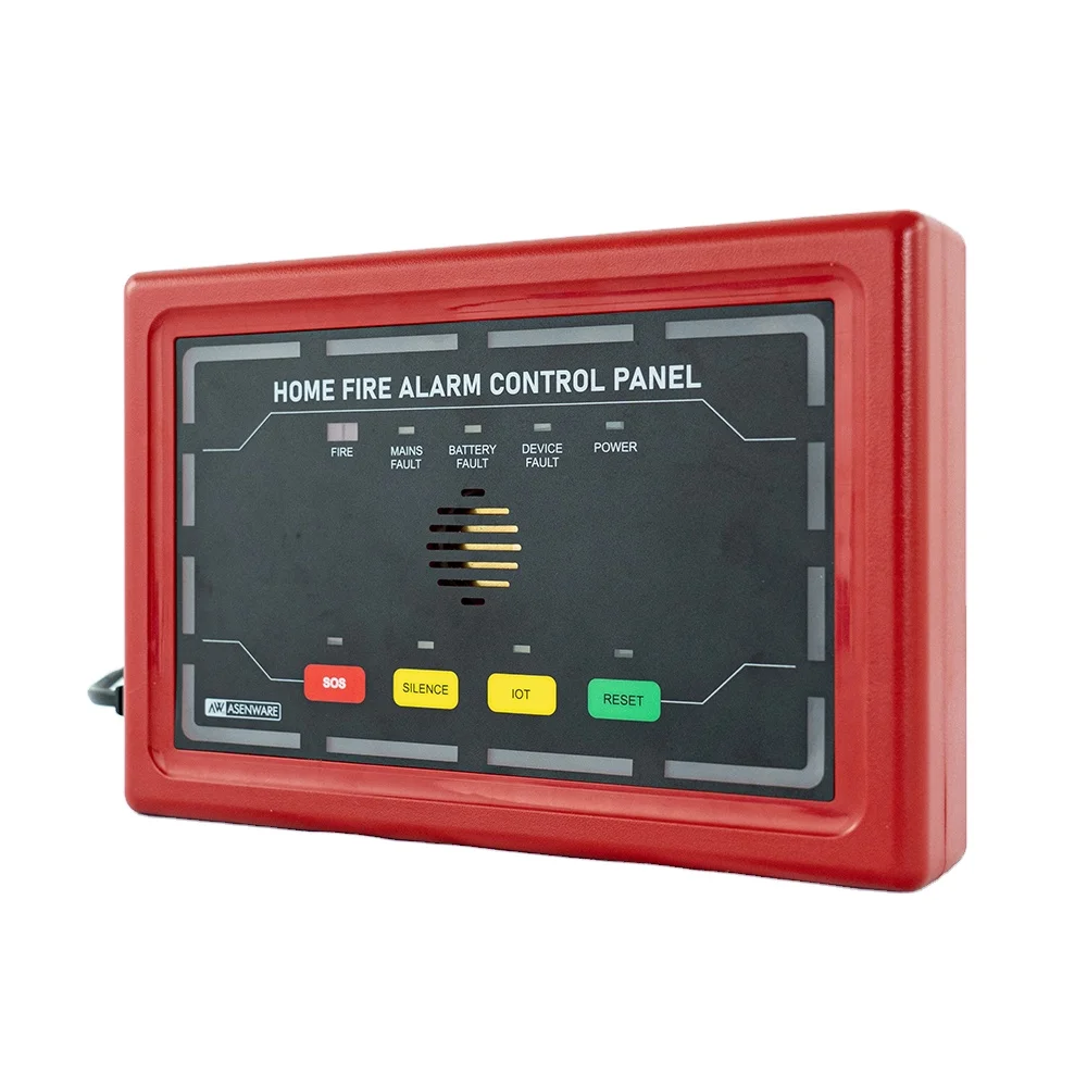 home Fire Alarm Panel Enhanced Auditory and Visual Signaling with dual power supply of mains and lithium batteries